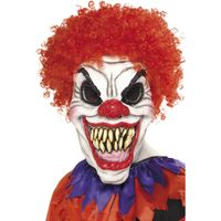 Scary clown masker met haren - thumbnail