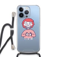 Hartje: iPhone 13 Pro Transparant Hoesje met koord