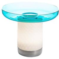 Artemide Bontà tafellamp met schaal LED oplaadbaar turquoise