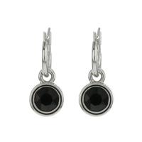 Biba Hang Oorbellen met Swarovski Steentje Jet