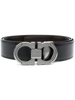 Ferragamo ceinture Gancini en cuir - Noir