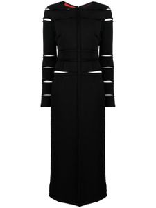 Eckhaus Latta robe longue Raw à découpes - Noir