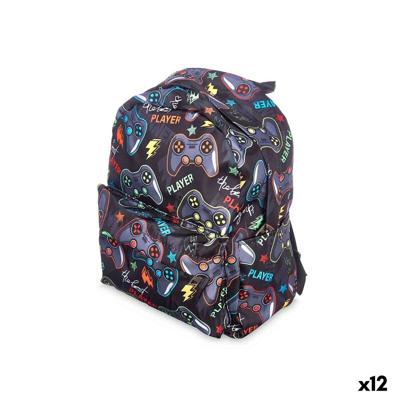 Schoolrugzak Pincello Games Multicolour 28 x 12 x 22 cm 22 x 28 x 12 cm (12 Stuks)