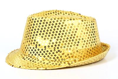 paillettenhoed goud