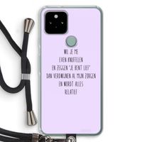 Relatief: Pixel 5 Transparant Hoesje met koord