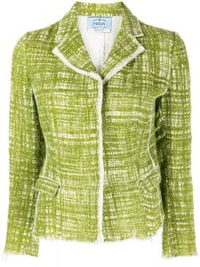 Prada Pre-Owned blazer tissé à carreaux (1996) - Vert