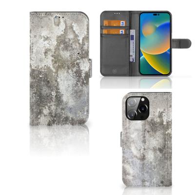 iPhone 14 Pro Max | Bookcase | Beton Print