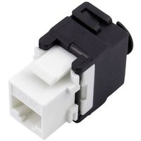 TRU COMPONENTS RJ45-koppeling, Cat. 6a 93038C361 Koppeling, recht Aantal polen 8 Zwart, Wit 1 stuk(s) - thumbnail