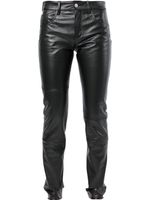 MM6 Maison Margiela pantalon droit en cuir - Noir - thumbnail