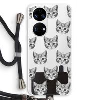 Kitten: Huawei P50 Transparant Hoesje met koord