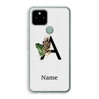 Charcoal Flora: Google Pixel 5 Transparant Hoesje
