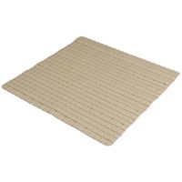 Badkamer/douche anti slip mat - rubber - voor op de vloer - beige - 55 x 55 cm