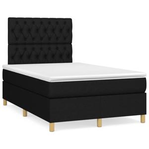 Boxspring met matras en LED stof zwart 120x190 cm SKU: V3270269