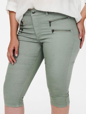 ONLY CARMAKOMA skinny fit capri jeans CARSARAH groen ONLY CARMAKOMA skinny fit capri jeans CARSARAH groen