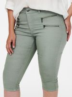 ONLY CARMAKOMA skinny fit capri jeans CARSARAH groen - thumbnail