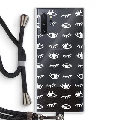Eye pattern #3: Samsung Galaxy Note 10 Plus Transparant Hoesje met koord