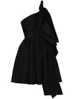 Carolina Herrera robe courte asymétrique à détail de nœud - Noir