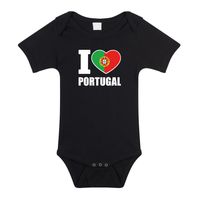 I love Portugal baby rompertje zwart jongen/meisje - thumbnail