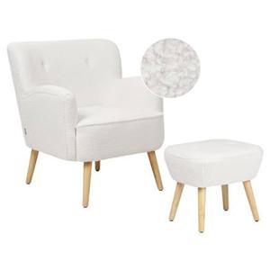 Beliani - TUMBA - Fauteuil - Wit - Boucle