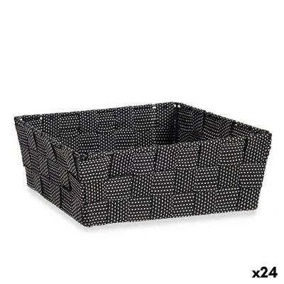 Veelzijdige mand Kipit A3-6930A9 A3-6930A9 Zwart Polyester Stof Vlechten 2,4 L (24 Stuks)