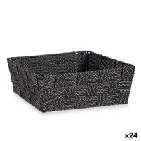 Veelzijdige mand Kipit A3-6930A9 A3-6930A9 Zwart Polyester Stof Vlechten 2,4 L (24 Stuks)