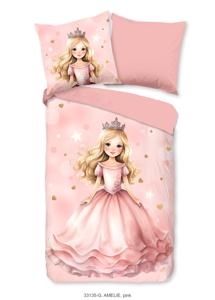 Good Morning Kinderdekbedovertrek "princes" - Roze - (135x200 cm) - Katoen