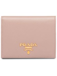 Prada porte-cartes en cuir grainé - Rose