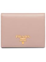 Prada porte-cartes en cuir grainé - Rose