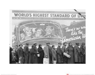 Kunstdruk Time Life - World&apos;s Highest Standard of Living 40x50cm