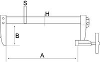 Bahco stalen lijmklem 30x22 cm | 306903000 - 306903000 - thumbnail