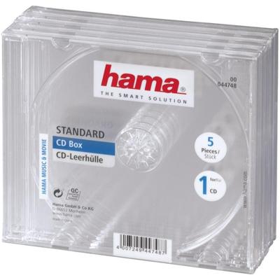 HamaCD doosje 5-pack Audio accessoire Transparant
