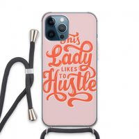 Hustle Lady: iPhone 13 Pro Max Transparant Hoesje met koord