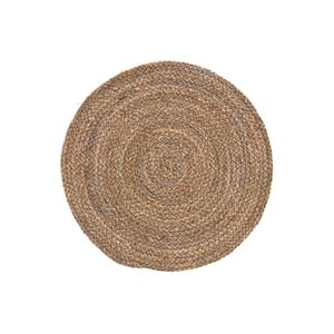 2x Placemats rond bruin rotan 38 cm