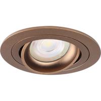 Spot Armatuur GU10 - Pragmi Alpin Pro - GU10 Inbouwspot - Rond - Brons - Aluminium - Kantelbaar - Ø92mm