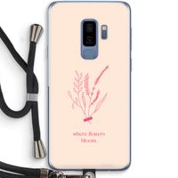 Where flowers bloom: Samsung Galaxy S9 Plus Transparant Hoesje met koord