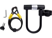 Dunlop Fietsslot - U-Slot met Kabel en Houder Dunlop Fietsslot - U-Slot met Kabel en Houder
