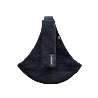 Wildride Peuterdraagzak Ribfluweel Black