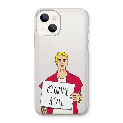 Gimme a call: iPhone 13 mini Transparant Hoesje