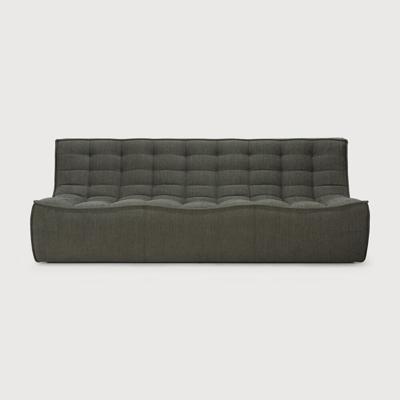 Ethnicraft Modulaire Bank 'N701' Eco, 3-zits, kleur Moss