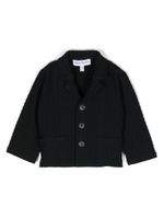 Emporio Armani Kids blazer en coton à design stretch - Bleu