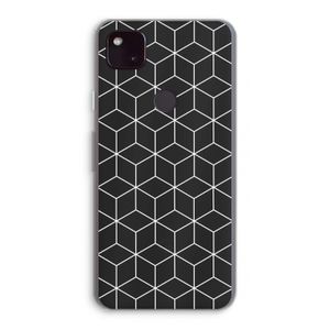 Zwart-witte kubussen: Google Pixel 4a 5G Transparant Hoesje