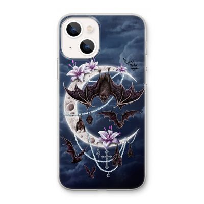 Vleermuizen Maan: iPhone 13 mini Transparant Hoesje