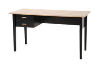 Artistiq Bureau Justen 140 x 60cm, met 2 laden - Zwart