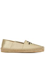 Ferragamo espadrilles à logo brodé - Or Ferragamo espadrilles à logo brodé - Or