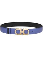 Ferragamo ceinture Gancini à design réversible - Noir