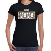 Super mama cadeau t-shirt zwart voor dames - thumbnail