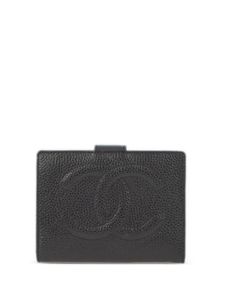 CHANEL Pre-Owned portefeuille pliant à logo (1997) - Noir