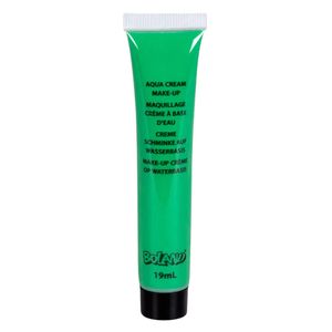 Schmink/make-up tube - groen - 19 gram - waterbasis - carnaval/Halloween