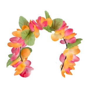 Carnaval verkleed Tiara/diadeem - Tropische bloemen - dames/meisjes - Fantasy/tropical/hawaii thema   -