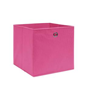 The Living Store Opvouwbare Opbergdozen - Nonwoven Stof - 28 x 28 x 28 cm - Inklapbaar - Roze - Set van 4